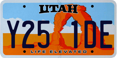 UT license plate Y251DE