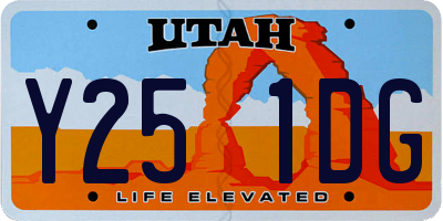 UT license plate Y251DG