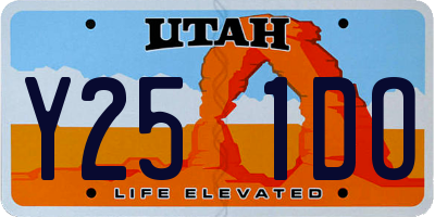 UT license plate Y251DO