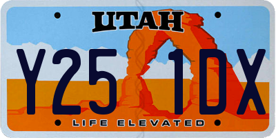 UT license plate Y251DX