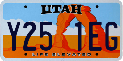 UT license plate Y251EG