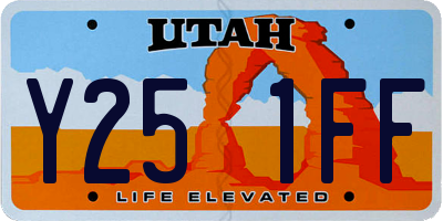 UT license plate Y251FF