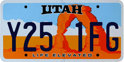 UT license plate Y251FG