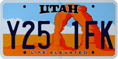 UT license plate Y251FK
