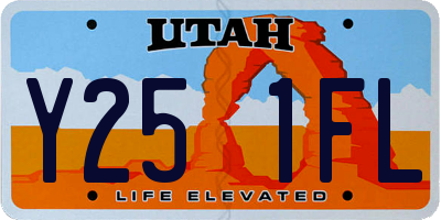 UT license plate Y251FL