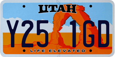 UT license plate Y251GD