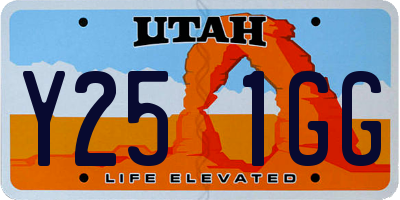 UT license plate Y251GG