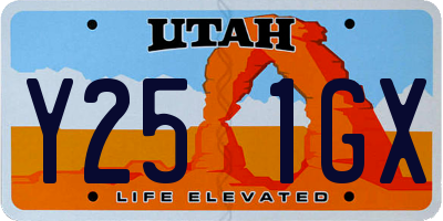 UT license plate Y251GX