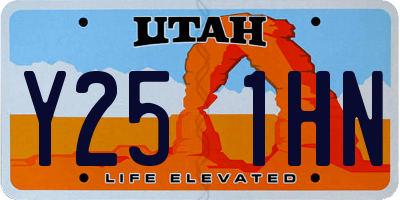 UT license plate Y251HN