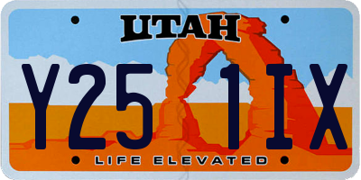 UT license plate Y251IX