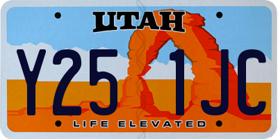 UT license plate Y251JC