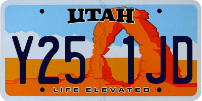 UT license plate Y251JD