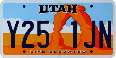 UT license plate Y251JN