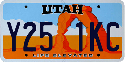 UT license plate Y251KC