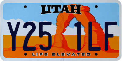 UT license plate Y251LF