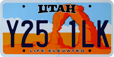 UT license plate Y251LK
