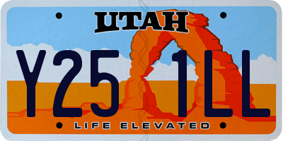 UT license plate Y251LL