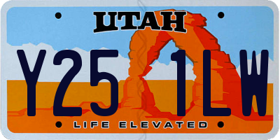 UT license plate Y251LW