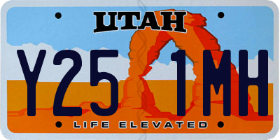 UT license plate Y251MH