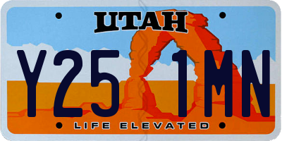 UT license plate Y251MN