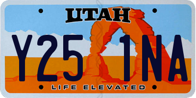 UT license plate Y251NA