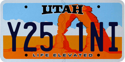 UT license plate Y251NI