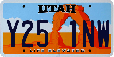 UT license plate Y251NW