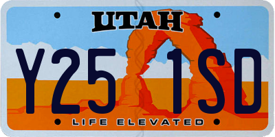 UT license plate Y251SD