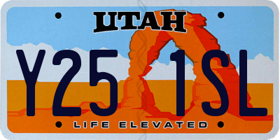 UT license plate Y251SL