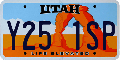 UT license plate Y251SP