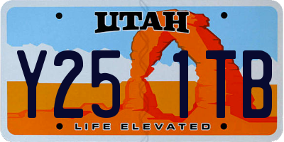 UT license plate Y251TB