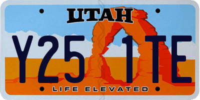 UT license plate Y251TE