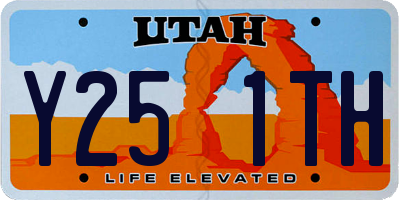 UT license plate Y251TH