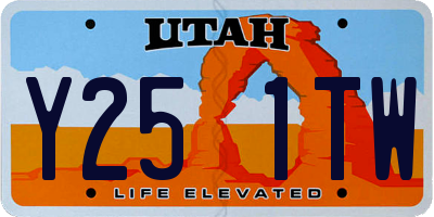 UT license plate Y251TW