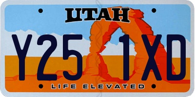 UT license plate Y251XD