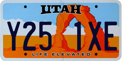UT license plate Y251XE