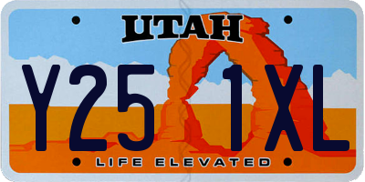 UT license plate Y251XL