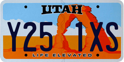 UT license plate Y251XS