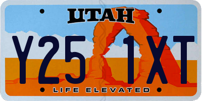 UT license plate Y251XT