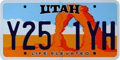 UT license plate Y251YH