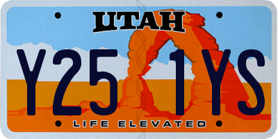 UT license plate Y251YS