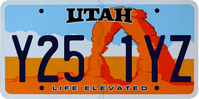 UT license plate Y251YZ