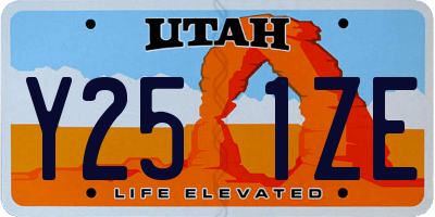 UT license plate Y251ZE