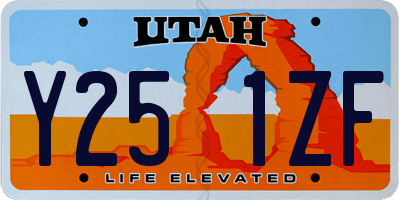 UT license plate Y251ZF