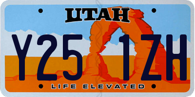 UT license plate Y251ZH