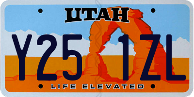 UT license plate Y251ZL