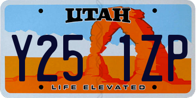 UT license plate Y251ZP