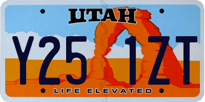 UT license plate Y251ZT
