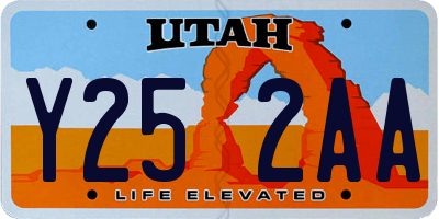 UT license plate Y252AA