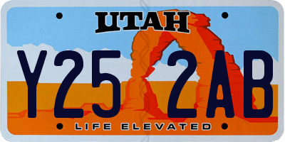 UT license plate Y252AB